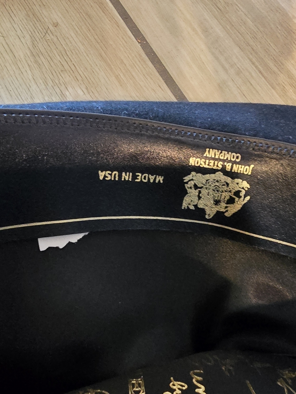 STETSON THE GUN CLUB 5x Black Felt Cowboy Hat Cowgirl Hat 6 7/8 Western Dune - Picture 5 of 6
